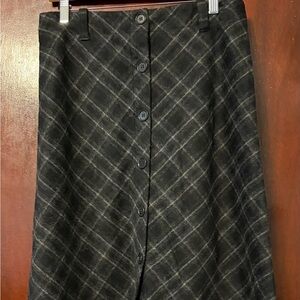 Women’s J Crew Plaid Black and Gray Women's Skirt